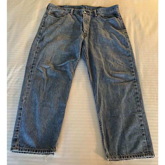 Levi 550 Men's Jeans Wide Leg 38/29 Light Wash Blue A+ - Picture 1 of 4